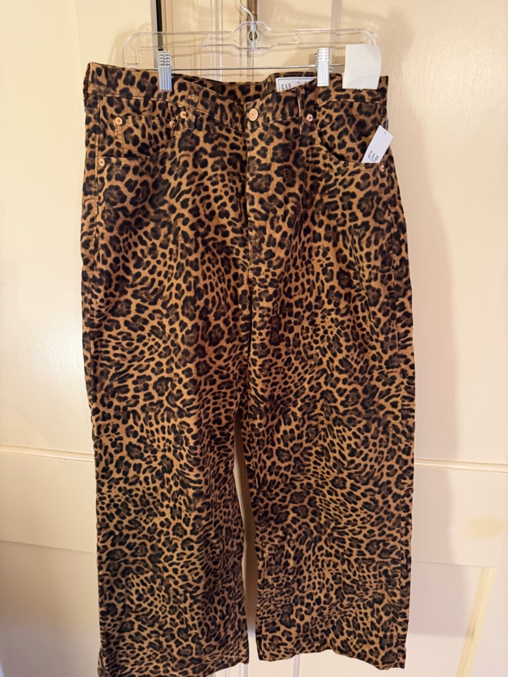 GAP Leopard Print Wide-Leg Jeans NWT